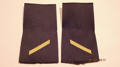 Bundeswehr Rangschlaufen Marine gelb auf blau Gefreiter 1 paar