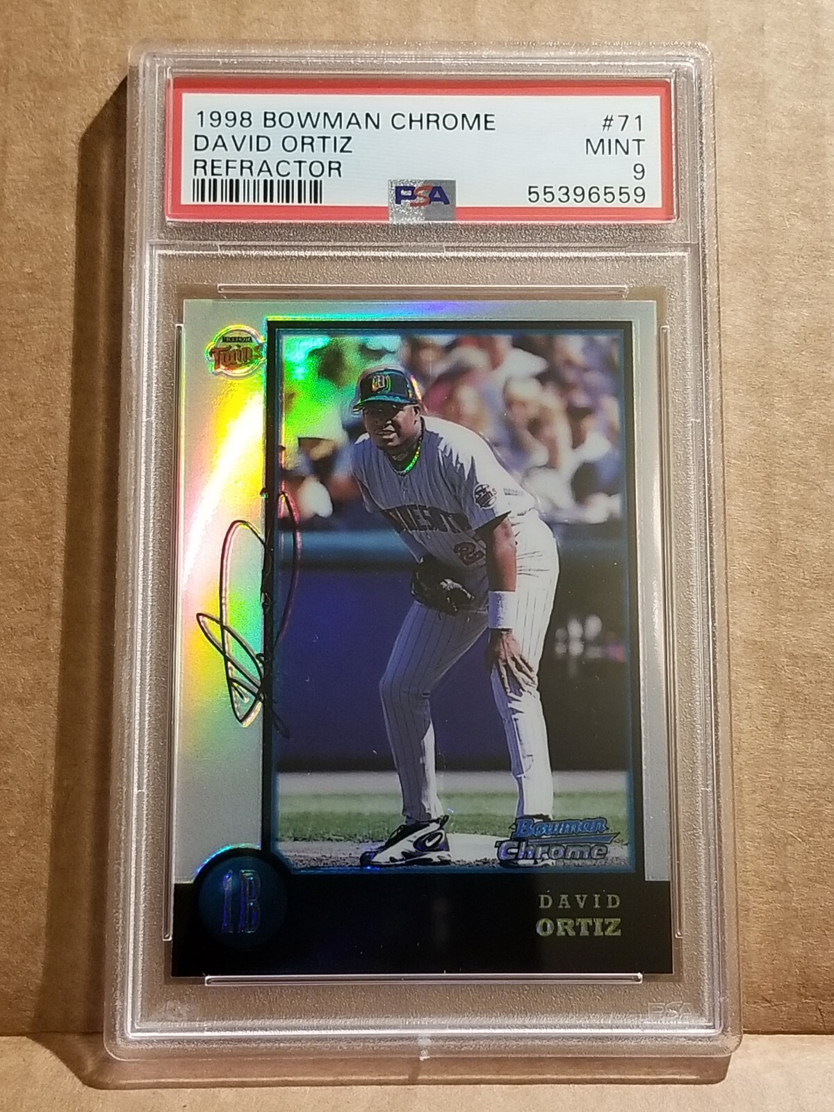 1998 Bowman Chrome #71 David Ortiz RC Refractor PSA 9 Mint MLB HOF