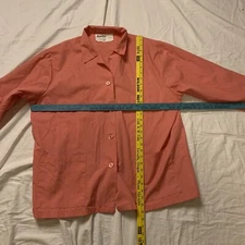 Womens Vintage Angelica Chef Shirt Made in USA Size XL Pink