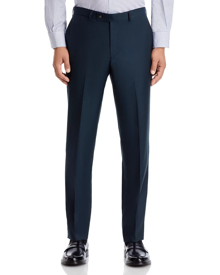 Pantalones de traje para hombre Robert Graham calce moderno piel de tiburón verde cazador $258 Foto 3 de 4