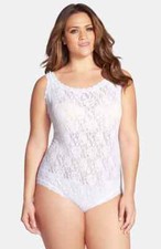 Hanky Panky Signature Lace Full Bodysuit in White size 1X 16W-18W NWT 79 