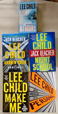 Lee Child [hardcover and trade paperback] 61 Hours The Sentinel Night School  x5