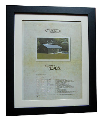 ORBITAL+The Box+TOUR+POSTER+AD+RARE ORIG 1996+QUALITY FRAMED+EXPRESS GLOBAL SHIP