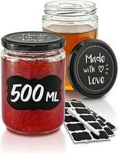 12 Marmeladengläser 500ml Einmach Einweck Einkoch Gläser Sturz Glas Konfitüre