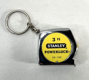 Stanley Vintage 3ft  Powerlock Key Chain Tape Measure #39-130 Made in USA 3'