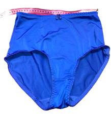 Vtg Pantie SZ XL Satin Second Skin Blue