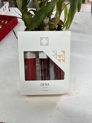 OFRA The REDS 3 Piece Long Lasting Liquid Lip Set NIB Full Size Damaged Box