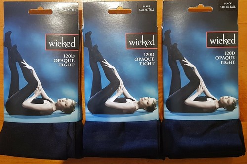 3x Wicked 120 Denier Opaque Tights 