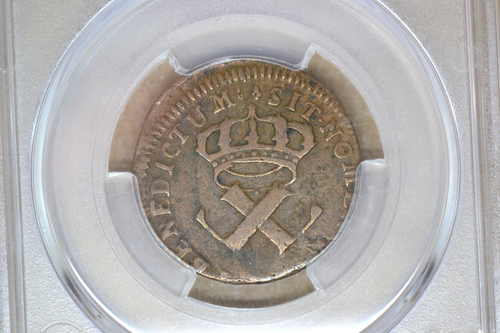 1721-H Sou, or 9 Deniers. La Rochelle Mint. Martin 2.10-B., W-11830. PCGS VF-25 - Picture 2 of 6