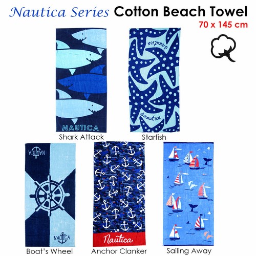 Nautica Series Cotton Beach Towel 70 x 145 cm - Picture 2 of 7