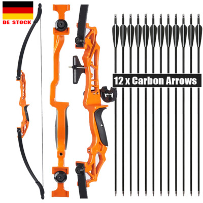 TOPARCHERY Metall Riser 54'' Takedown Recurve Bogen & Fiberglass pfeile für Jagd