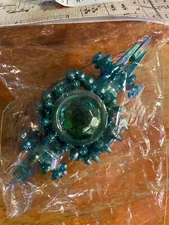 Vintage Christmas Ornament Shiny Prismatic Iridescent Plastic New Old Stock 5"