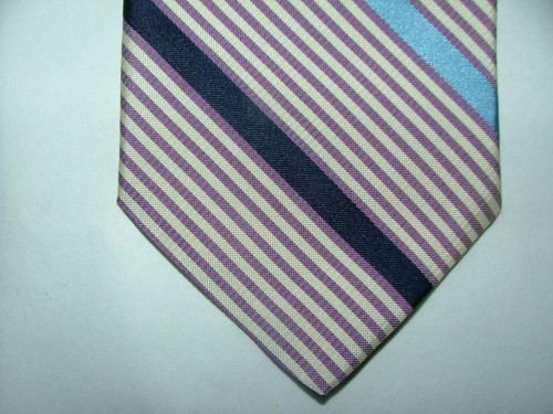 MENS BROOKS BROTHERS TIE 100% SILK WOVEN IN ENGLAND MADE IN USA STRIPED #545 - Picture 2 of 5