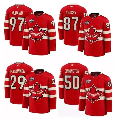 Men's NHL Hockey Jersey 2025 Canada Nations Face-off #97 Connor McDavid #87 #29 - Picture 1 of 17