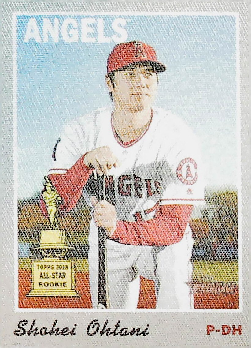 2019 Topps Heritage High Number #16 SHOHEI OHTANI 1970 CLOTH