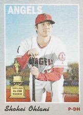 2019 Topps Heritage High Number #16 SHOHEI OHTANI 1970 CLOTH STICKER Angels