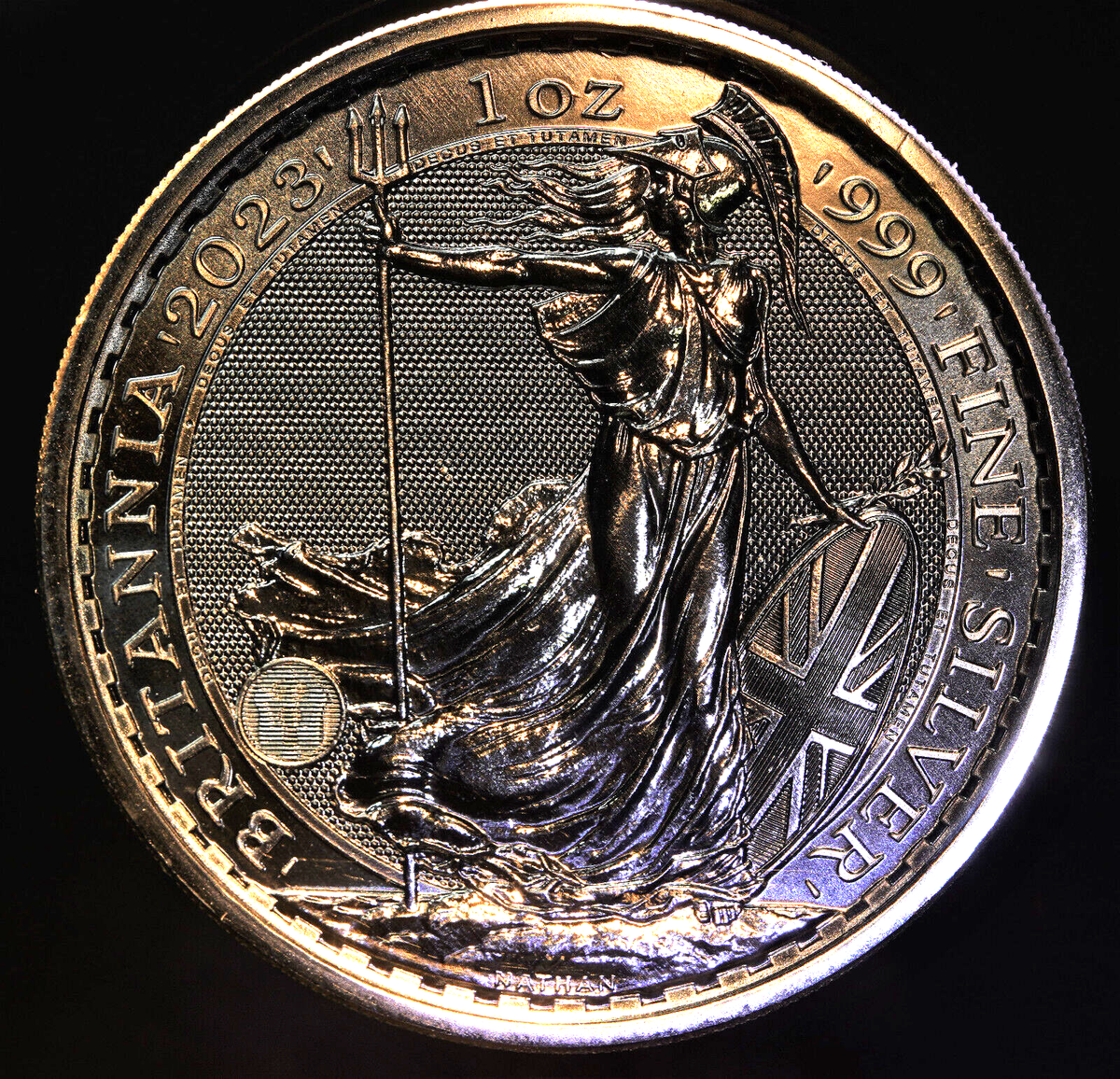 ONE 2023 Britannia KING Charles III 1oz 999 FINE Silver BU bar