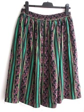 Damen Trachten Rock schwarz grün gestreift u. geblümt Gr. 44 v. Alpen Trachten