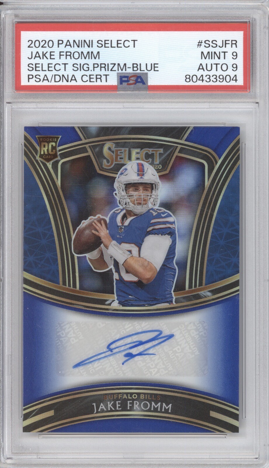 Jake Fromm Panini Select Prime Selections Prizm Signatures #PSSJFR Base