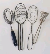 Primitive Kitchen Decor Vintage Metal Utensils Tools Egg Beater Whisk Lot