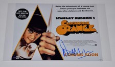 Malcolm McDowell Signed A Clockwork Orange 11x17 Movie Poster Photo Beckett COA
