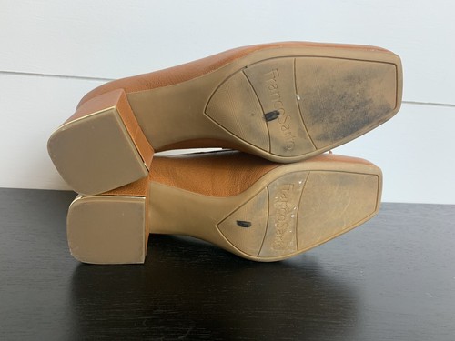 Franco Sarto Rome women’s slip on Size 6 M brown leather heels loafers shoes - Picture 11 of 12