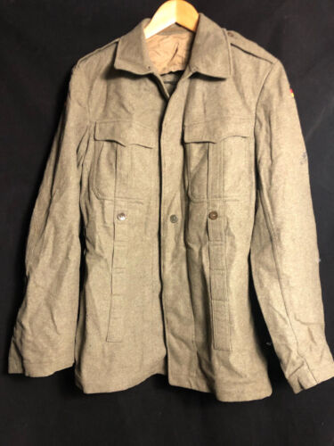 West German Field Jacket Green Wool Shirt Military Uniform Germany - 182/92