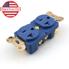 OFC Pure Copper US AC Receptacles Wall Duplex Power Distributor Outlet Socket