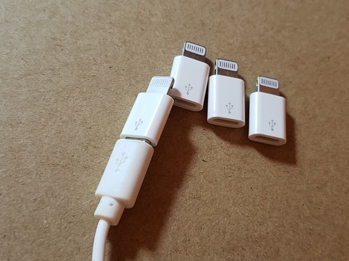 lot 4x Micro USB 8Pin Data Cable Adapter android to iPhone Converter For iPhone - Picture 4 of 6