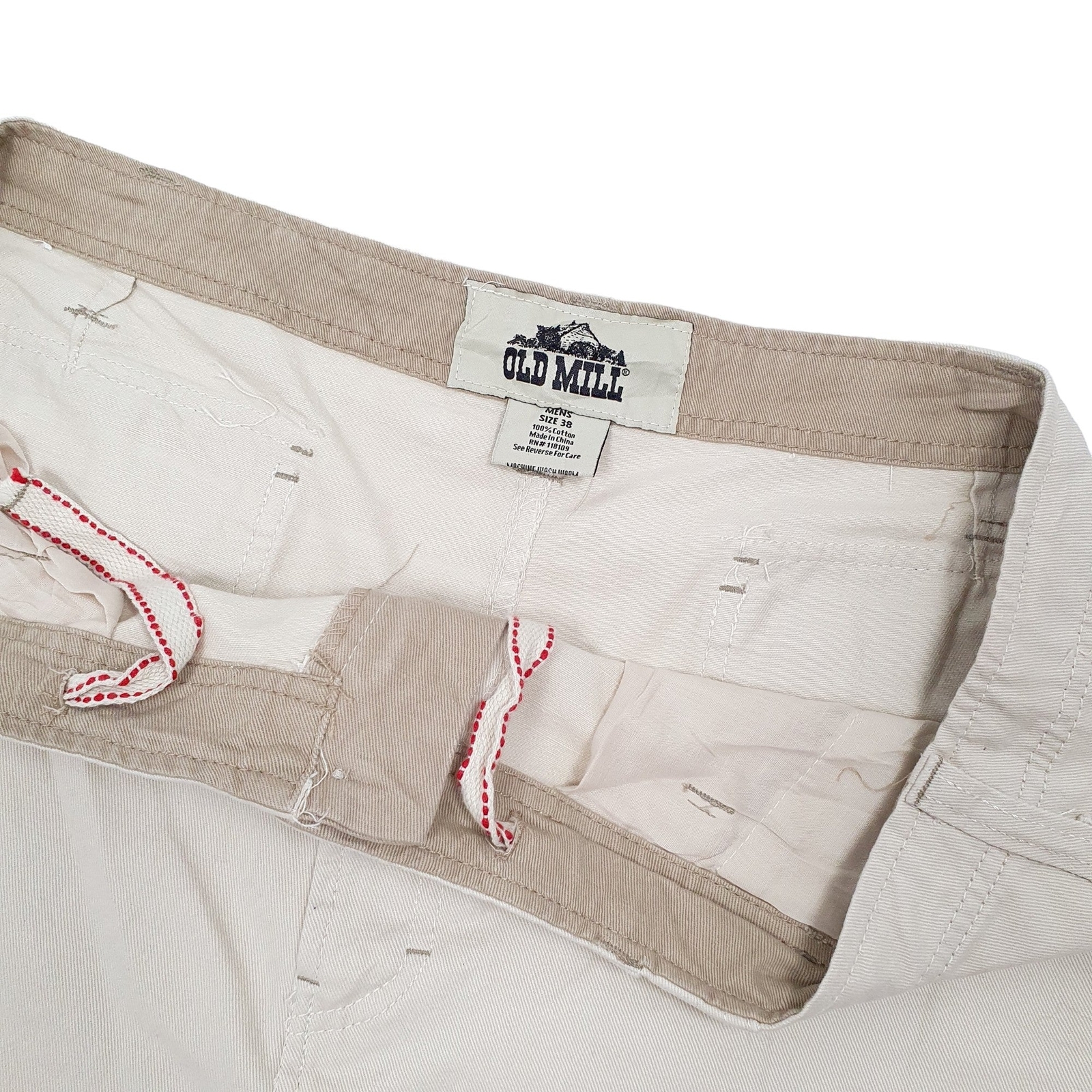 OLD MILL Beige Cargo Workwear Shorts Mens W38 image 3