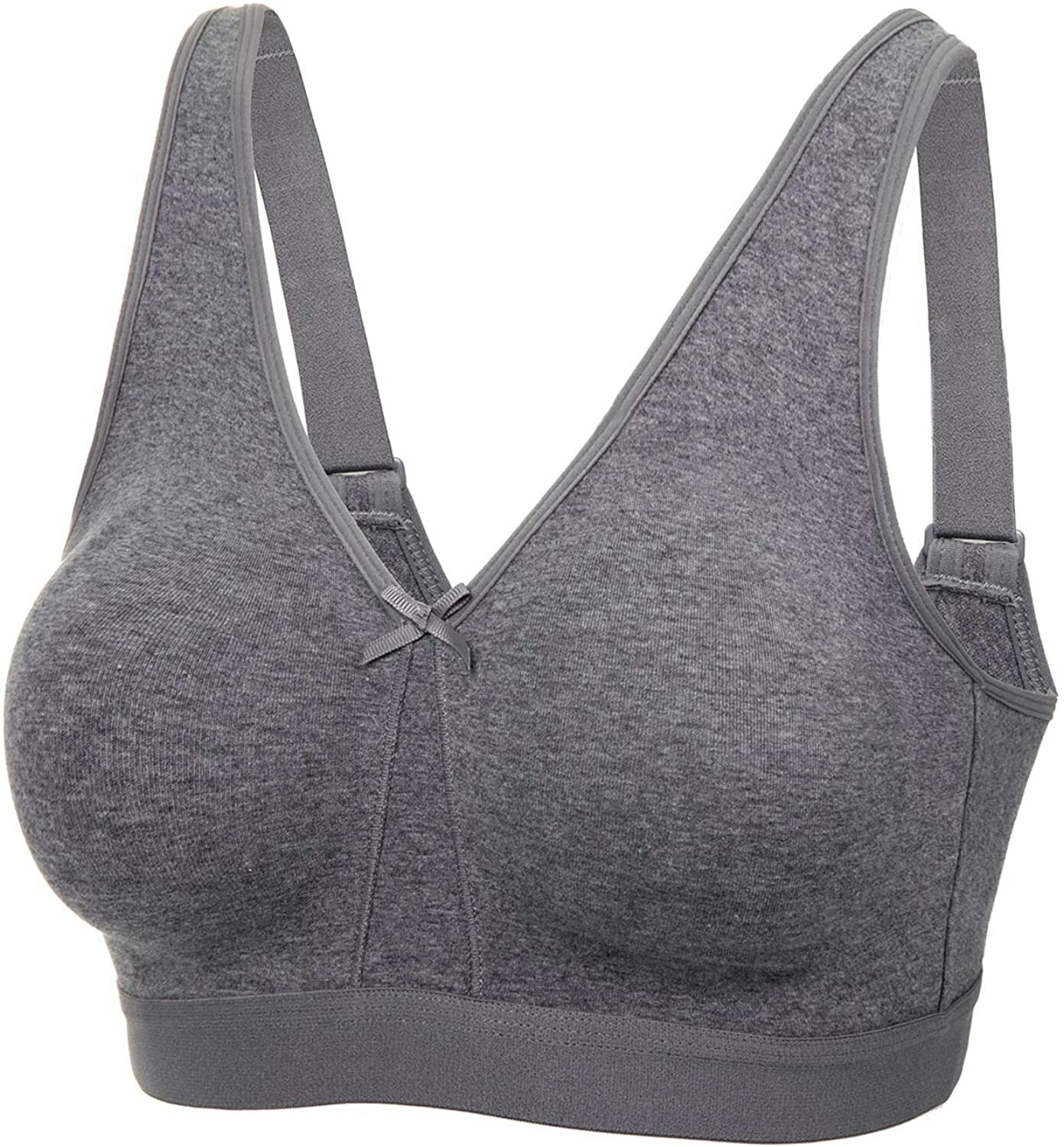 AISILIN Women's Wireless Bra Plus Size Sleep Cotton Unlined Comfort