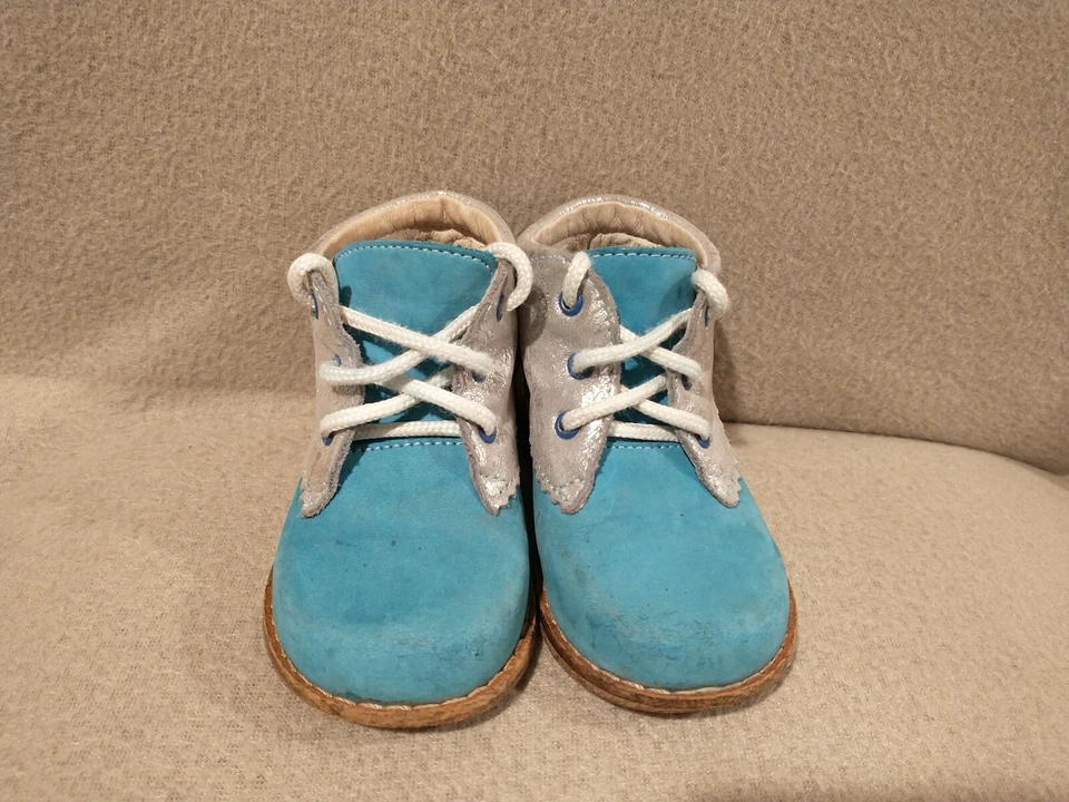 Kotofey Niñas Niños Pequeños Azul Plata Botas Zapatos Talla 21 EE. UU. 5,5 Foto 3 de 4