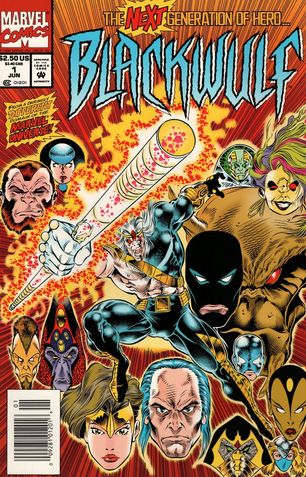 Blackwulf #1 Newsstand Cover (1994-1995) Marvel Comics