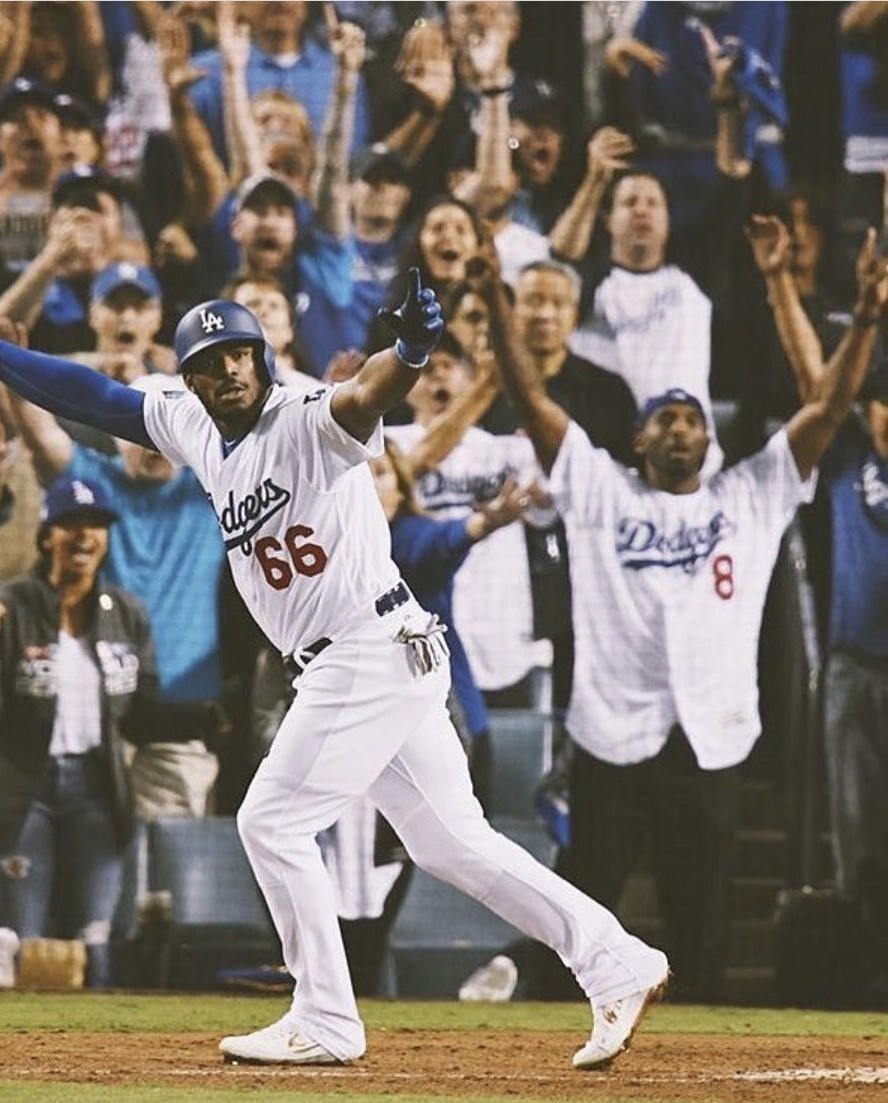 YASIEL PUIG & KOBE BRYANT 8X10 PHOTO LOS ANGELES DODGERS LA