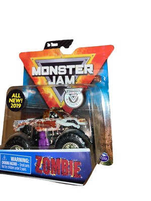 2019 ZOMBIE Spin Master Monster Jam Truck Scale 1:64 W/ Poster