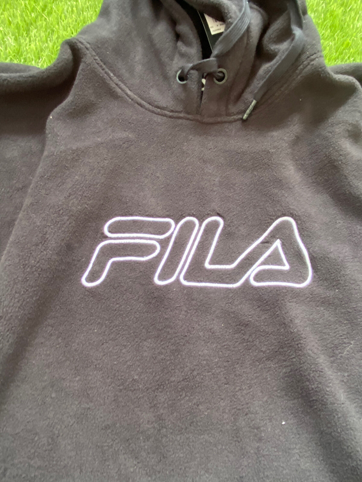 FELPA CON CAPPUCCIO NERA FILA IN PILE MISURA 2XL NUOVA CON ETICHETTE
