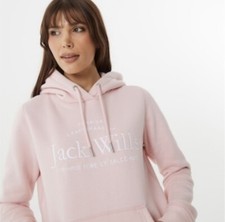 Image of Jack Wills Womens Astbury Embroidered Hoodie OTH Hoody Hooded Top Size 6 (2XS)