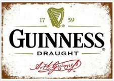 2 x GUINESS RETROPRINT  Beer lager Fridge Freezer Sticker advertising  A4 