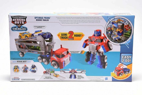 Transformers Playskool Heroes Rescue Bots OPTIMUS PRIME RESCUE TRAILER - Picture 2 of 5