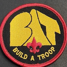 Build A Troop Boy Scouts Of America Patch BAT Vintage USA Fashion Sewing Craft 