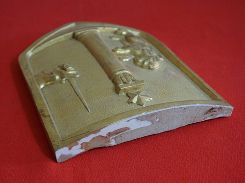 Blasone nobiliare in legno in foglia d'oro araldica emblema scudo - Imagen 3 de 5