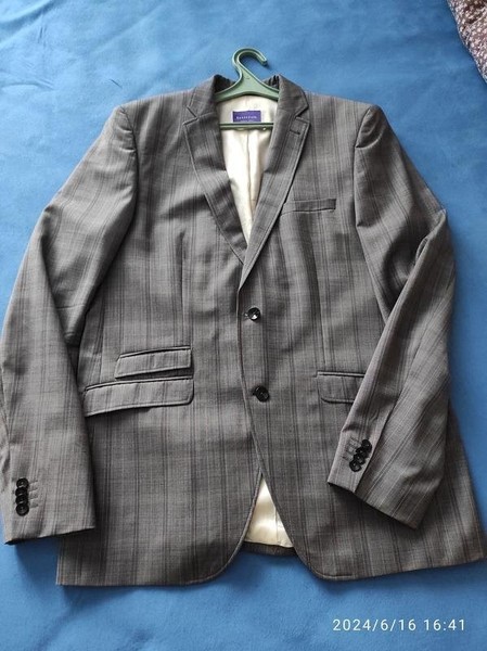 Men Benvenuto Suit Grey Viscose XL