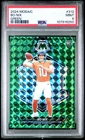 2024 Panini Mosaic - Rookies Bo Nix #312 Green Mosaic Prizm (RC) PSA 9