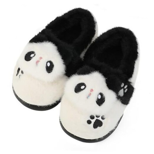 Toddler Slippers for Girls Boys Soft 13.5-14 Little Kid Black White Panda