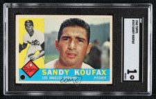 1960 Topps Sandy Koufax #343 SGC 1 HOF nc6