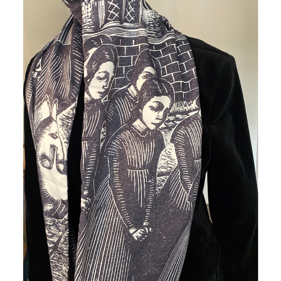 Charlotte Bronte Literary Infinity Scarf for Book Lovers