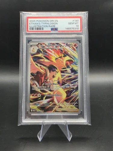 2025 Pokemon Destined Rivals Ethan's Typhlosion 190/182 Illustration Rare PSA 10