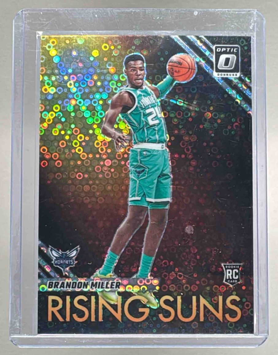 Brandon Miller Rookie Prizm Silver Fast Break Rising Suns 2023-24 Donruss Optic