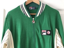 Fila..Bj (Bjorn Borg) Settanta Track Top, Size XL. Kelly Green