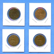 Lot of 4 English Half Penny 1914, 1920, 1927, 1936 Great Britain #91 England UK